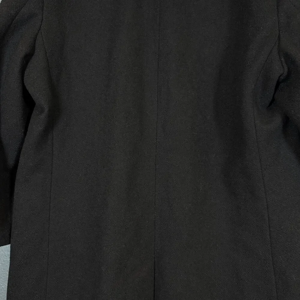 Oakton Ltd. 44r black 100% pure wool coat jacket vintage